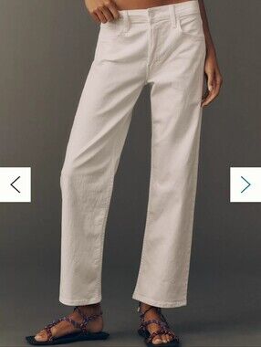 MOTHER White Jeans with Copper Rivet(front Button a Bit Loose)